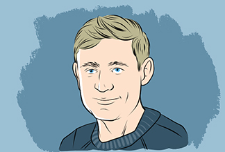 Illustrated portrait of Alex W.